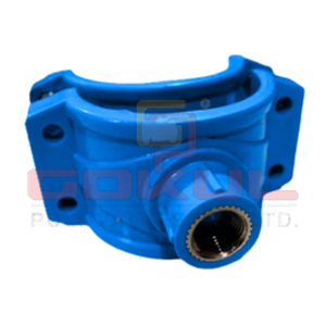 HDPE Blue Service Saddle Brass Inser